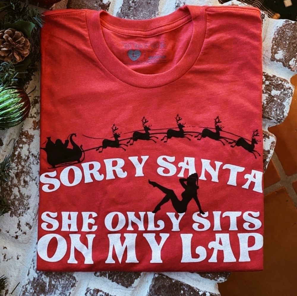 Hubs and Hers Sorry Santa sold out medium shirt